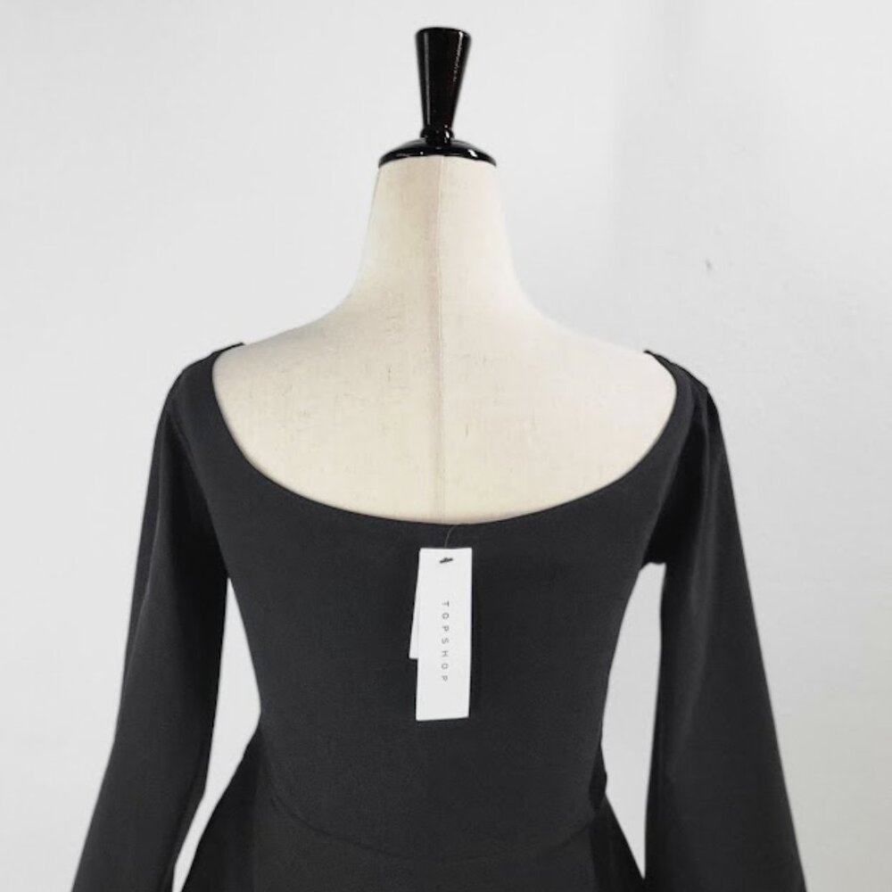 TOPSHOP bengaline off-the-shoulder top Sz 6 NEW - Picture 6 of 9
